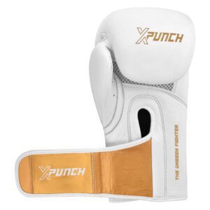 Rękawice Bokserskie XPUNCH GOLDEN STRIKE Białe - obrazek 4