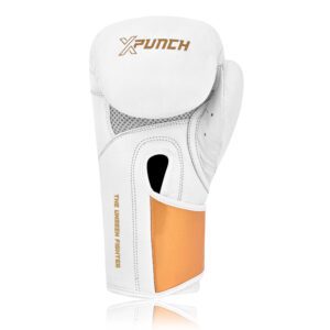 Rękawice Bokserskie XPUNCH GOLDEN STRIKE Białe - obrazek 5