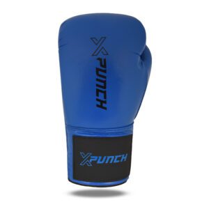 Rękawice Bokserskie XPUNCH XBLUE LACE Niebieskie, Sznurowane