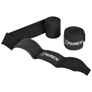 Owijki bokserskie XPUNCH XWRAP BLACK, Czarne Bandaże Bokserskie